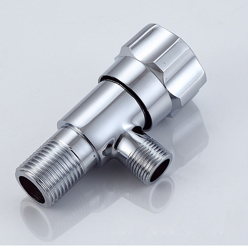 Brass Angle Stop Valve, Cold and Water Shut Off Vavle for Bathroom Kitchen, G1/2 Inlet, G3/8, G3/4 Outlet, Polished Chrome