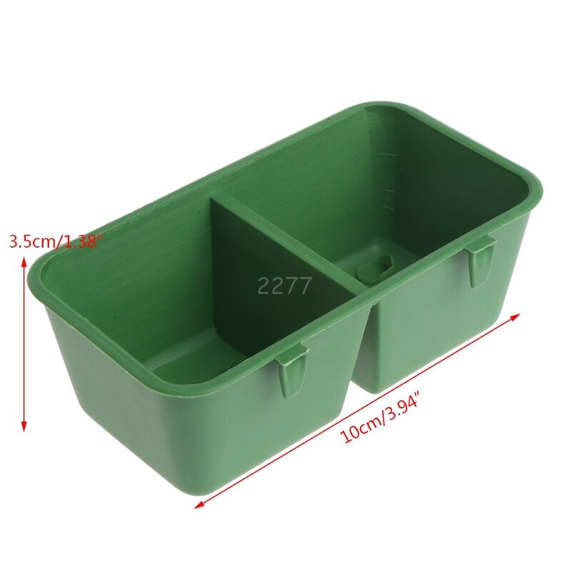 Double Bowl Bird Feeder Cage Dual Water Drink Eating Device Parrot Pigeon Trough A26