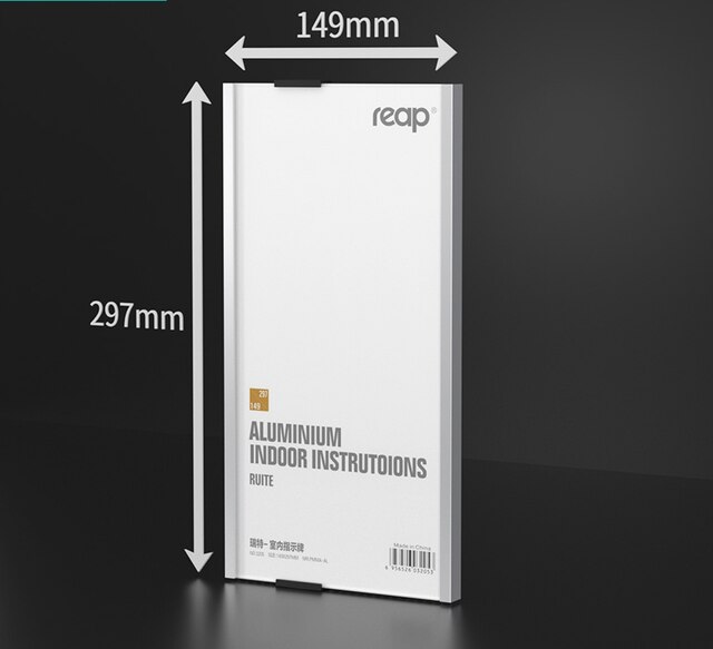 1pcs Silver Aluminum Alloy Wall Door Sign Plate Company Department Signboard Replacement Hospital Works Display Board: 149x297mm