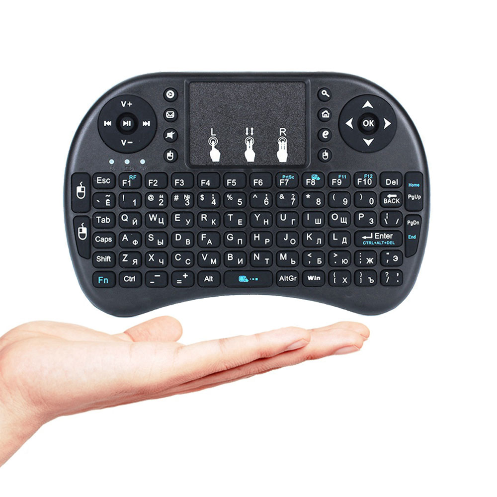 3 Colour I8 Mini Wireless Keyboard 2.4Ghz English Russian Hebrew Version i8 Air Mouse with Touchpad Remote Control Android TVBox