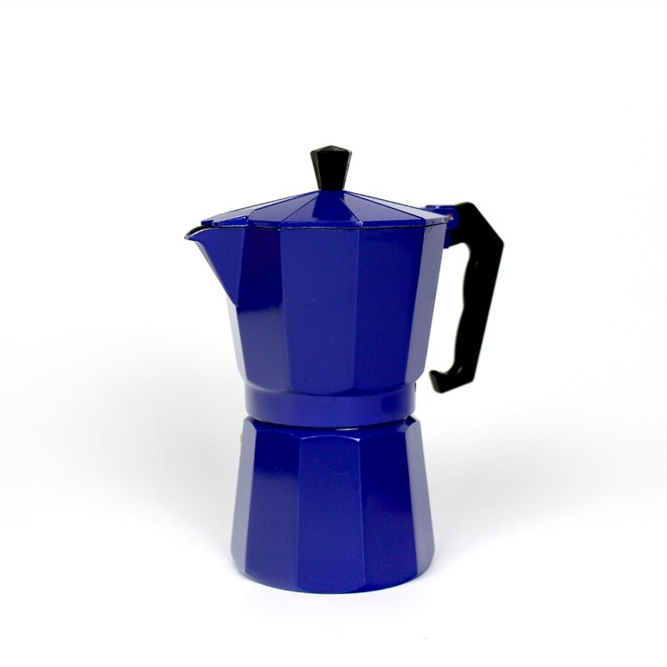 Dzbanek robić kawy aluminium mokka Espresso perkolator zaparzacz robić kawy zestaw robić mokki 1Puchar/3Puchar/6Puchar/9Puchar/12Puchar kuchenka ekspres robić kawy: Blue300ML