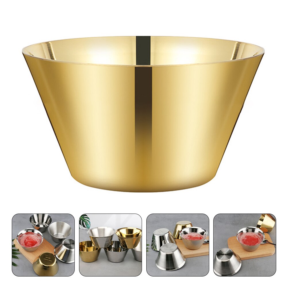 1Pc Dipping Sauce Dish Sauce Dish Sauce Cup Kitchen Supplies for Home Restaurant: Golden