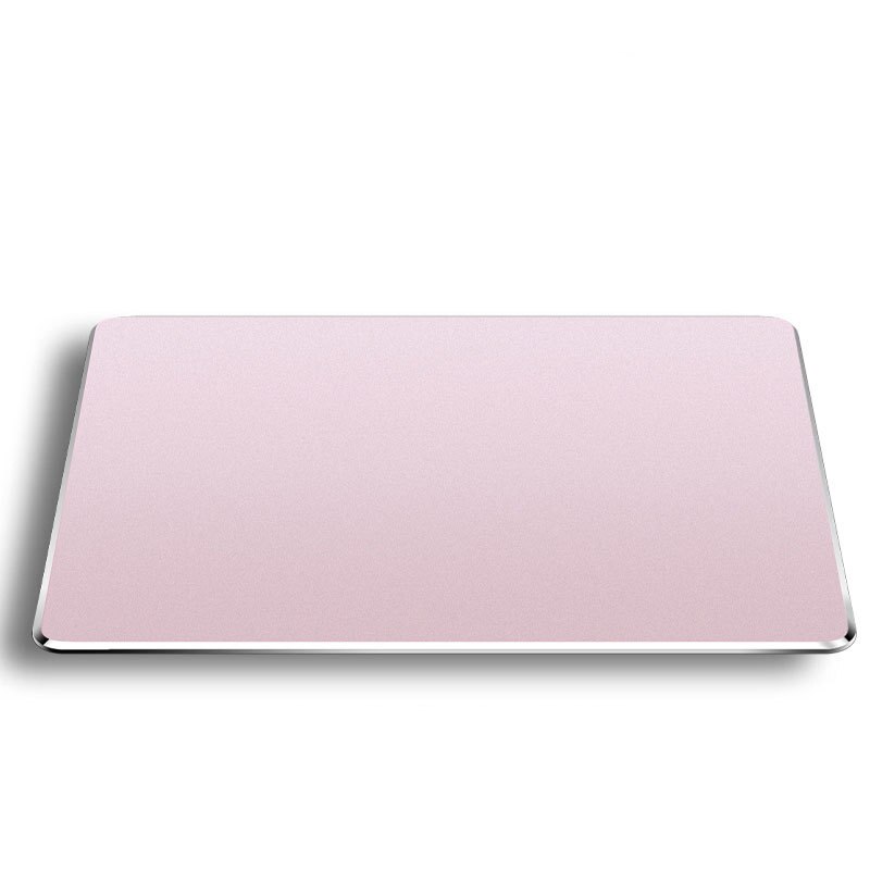 Tapis de souris en aluminium et métal, dur, lisse, mat, fin, antidérapant, étanche, contrôle rapide et précis, pour le bureau et la maison: XXS / Rose