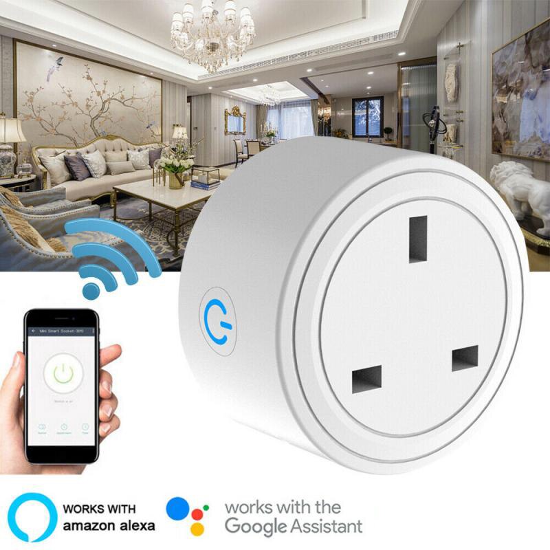Tuya Smart 16A UK Smart Socket With Energy Monitoring WiFi Plug Compatible With Alexa Echo Google Nest APP Wireless Control