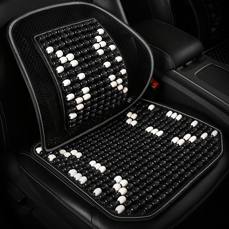 El coche cuentas de madera respaldo Lumbar verano fresco transpirable Universal antideslizante cojín enfriador de coche