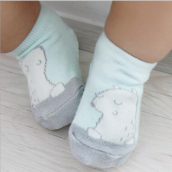 Popular 6-24 months Non-slip Baby Socks Boys Girls Cartoon Rabbit Breathable Cotton Baby Soft Socks: L / 3M