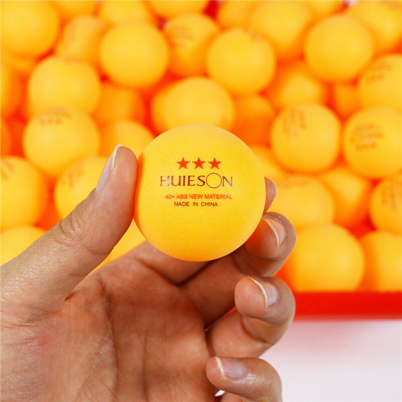 Huleson-Juego de pelotas de tenis de mesa de 3 estrellas, Material inglés, Pelotas de Ping Pong de práctica, ABS, entrenamiento, 10/50/100 Uds.