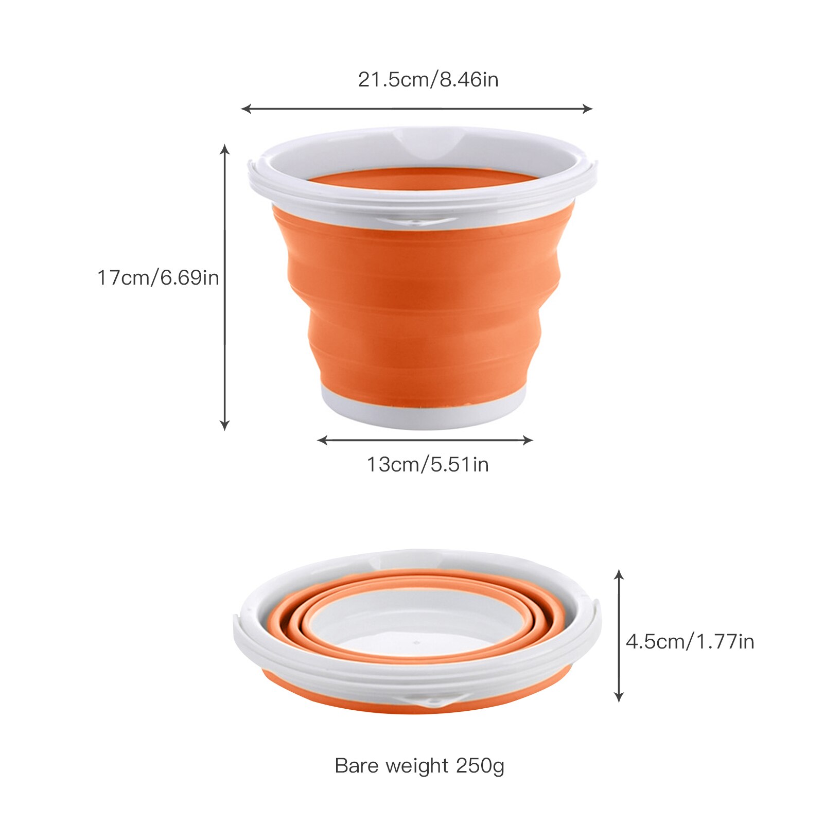 Seau pliant en plastique de 1,5 l – 10l, seau pliant pour la pêche, lavage de voiture, seau de pêche en plein air, Camping, salle de bain, outil de cuisine