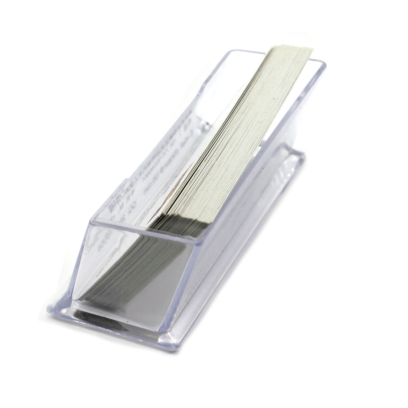 Tarjetero práctico Cuboid Desktop Display Box transparente Oficina Accesorios acrílico Simple entramado ideal para escritorios