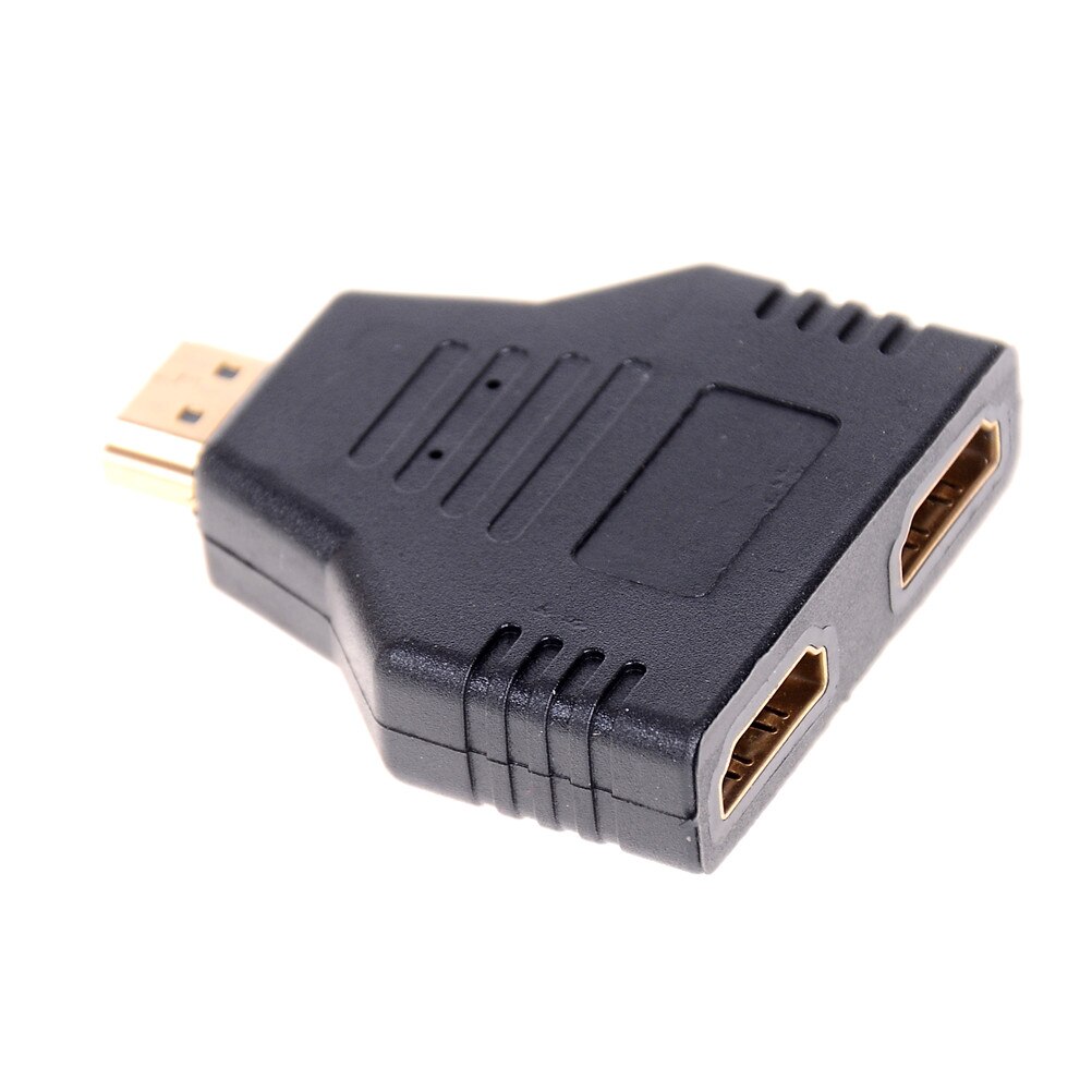Draagbare 1080P Hdmi Male Naar 2 Vrouwelijke 1 In 2 Out Splitter Adapter Protector Hoge Snelheid 1X2 hdmi Splitter Converter