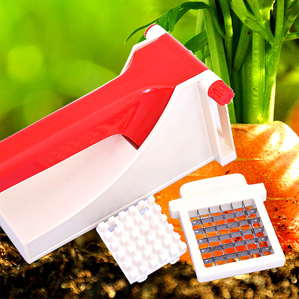 Plastic French Fries Potato Chips Strip Slicer Cutter Chopper Chips Machine Making Tool With 1Blad Potato Cut Fries