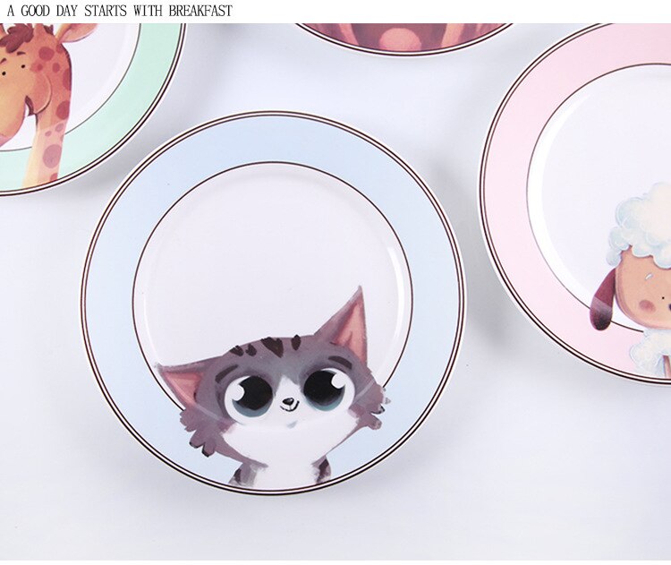 Cartoon keramische schaal westerse schaal huishoudschaal fruitschaal kinderen servies voor thuis keukenbenodigdheden