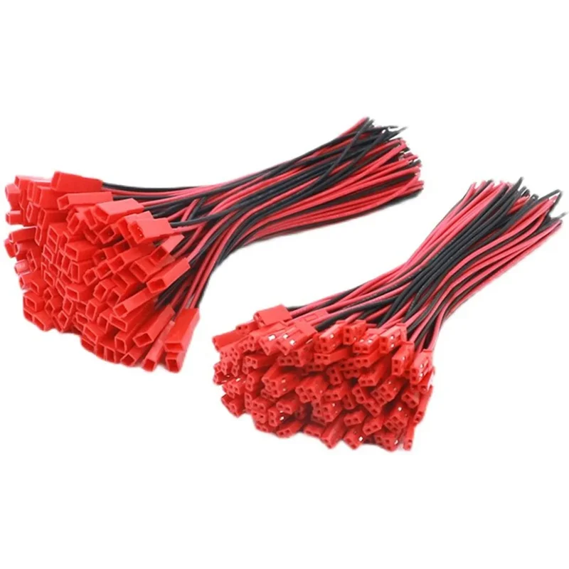 JST macho e fêmea Plug cabo conector fio para brinquedos RC bateria, lâmpada LED, 2 pinos, 100mm, 150mm, 10 pares