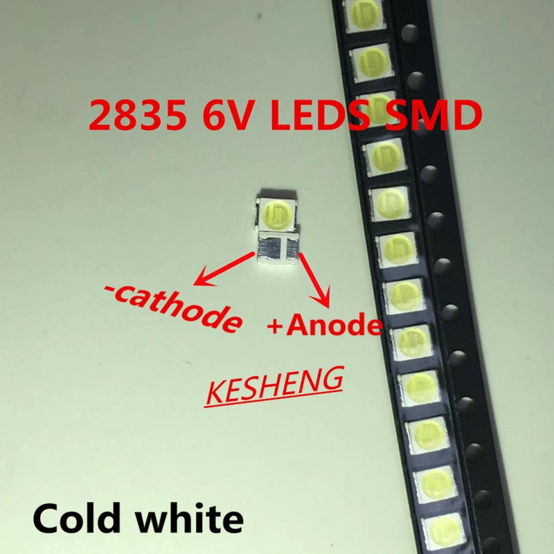 100Pcs Originele Uni 3528 2835 1210 High Power Lamp Kraal 1 Watt 6 Volt Koud Wit Voor Led Lcd tv Backlight Toepassing