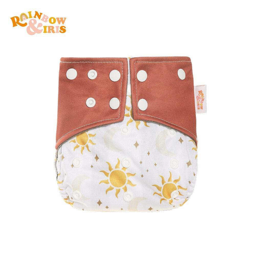 Rainbow&amp;Iris Waterproof Diapers Adjustable Baby Diaper Bamboo Charcoal Lined Diapers: Sun Gold Coin