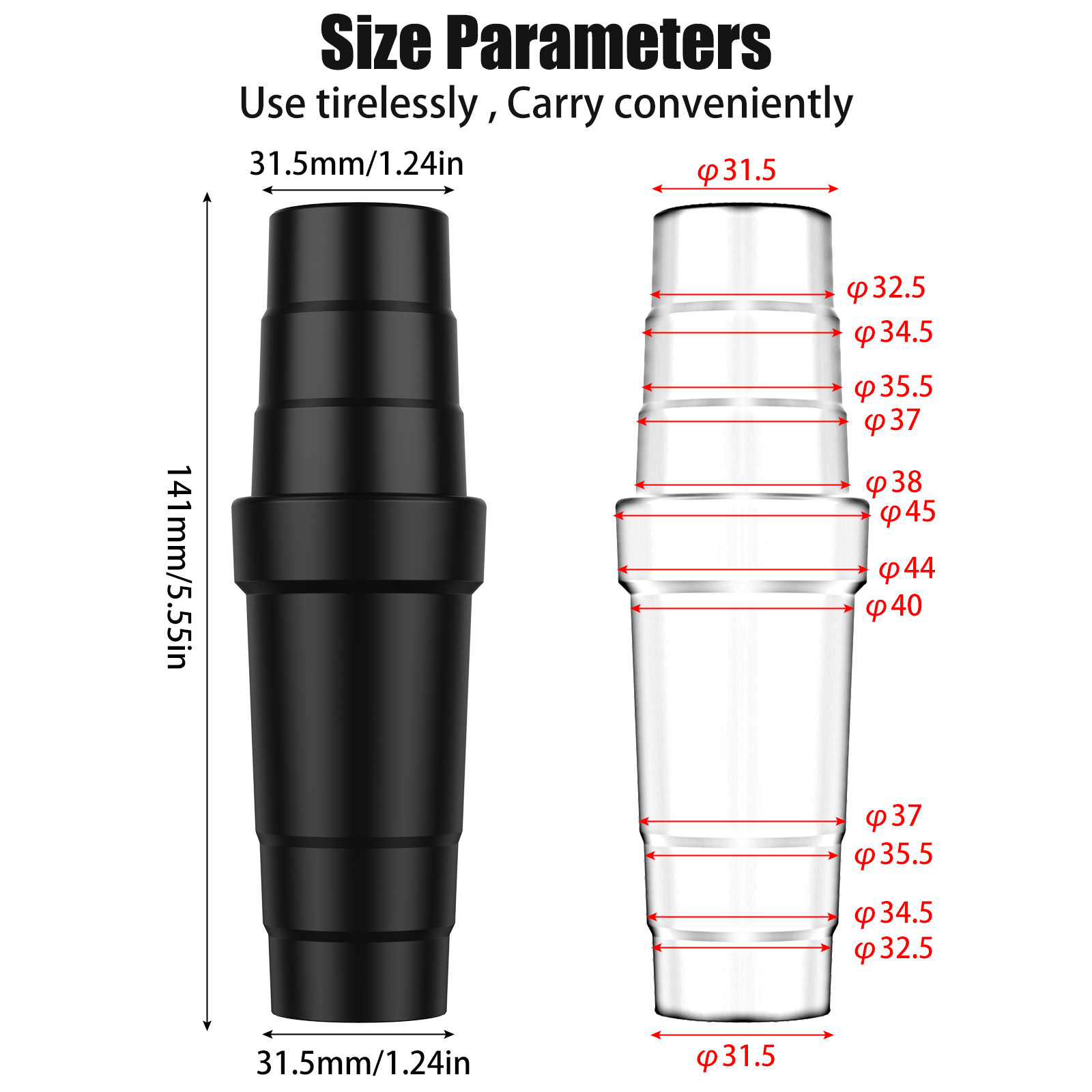 Universele Stofzuiger Slang Adapter Converter Vervanging Onderdelen 31.5/32.5/34.5/35.5/37/38/40/44/45Mm Connector Accessoires