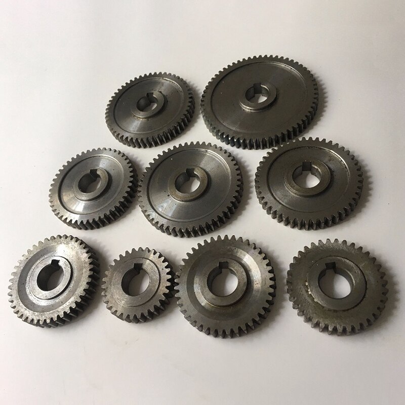 9 unids/set CJ0618 torno pequeño para el hogar, Micro engranaje de torno, engranaje de intercambio de Metal