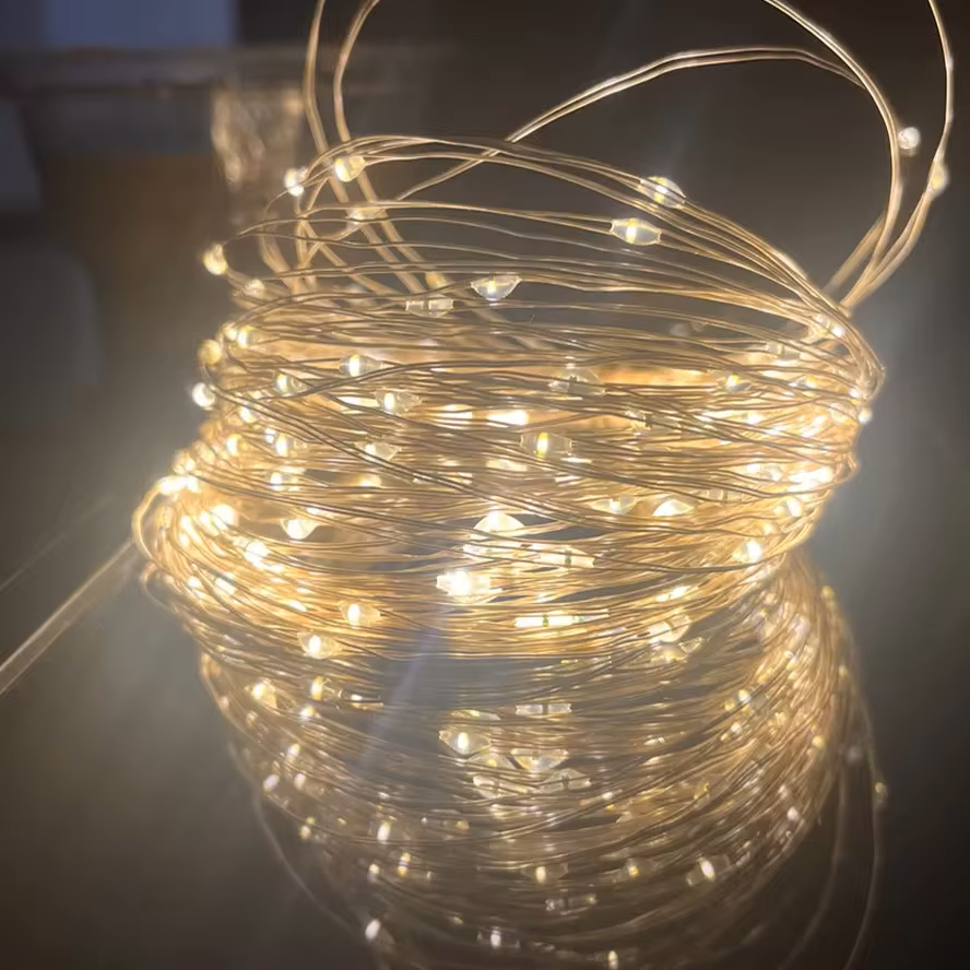 20m vattentäta usb led-ljusslinga koppar silvertråd girland ljusslingor för jul bröllopsfest dekoration krans: Varm vit / 0.5w