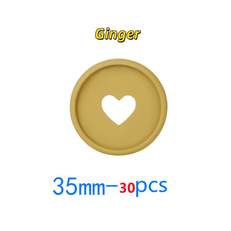 Loose Leaf Binder Rings - 30pcs - Mushroom Hole Disc Buckle - 360° Foldable - Plastic - Office Supplies: 30pcs-Golden