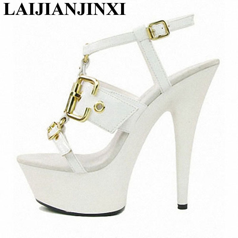 LAIJIANJINXIA boîte de nuit 15 cm talons hauts plate-forme de fête de mariage chaussures de danse pôle chaussures de danse sandales femmes chaussures de danse