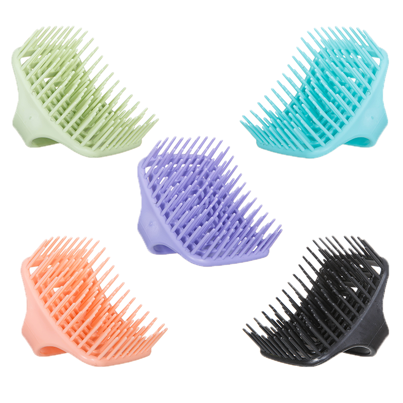 1 Uds champú cabeza cuero cabelludo cepillo de masaje de silicona baño piel suave lavado peine cepillo de Limpieza del cabello salón belleza salud herramientas de peluquero