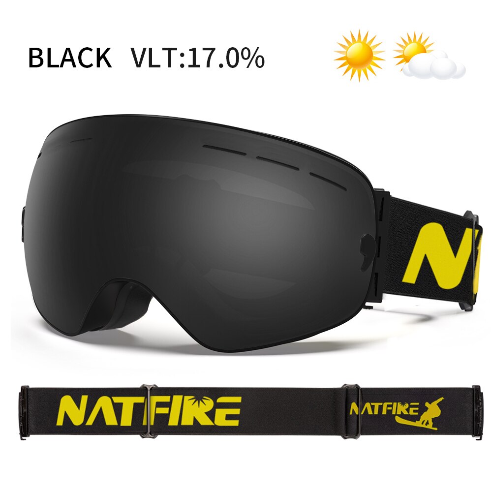 Natfire skidglasögon dubbla lager imfria  uv400 snowboard snöglasögon snöskoterglasögon glasögon utomhussport skidåkning glasögon