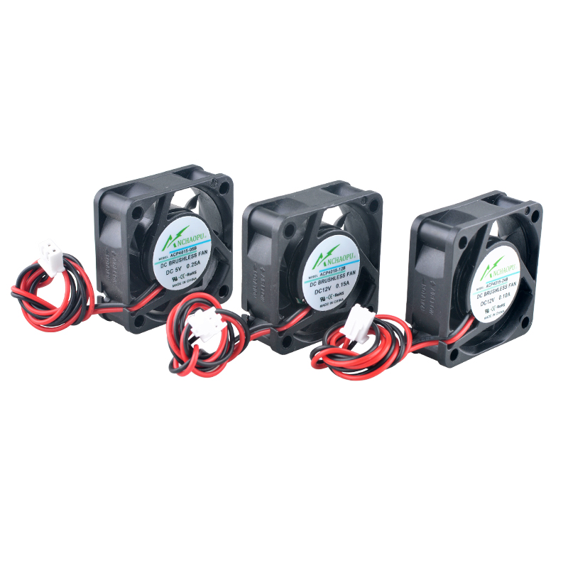 ACP4015 40 mm Industrie-Lüfter, 40 x 40 x 15 mm, Mehrspannung (5 V/12 V/24 V), leiser Hochgeschwindigkeits-Lüfter für Stromversorgung/PC/Drucker