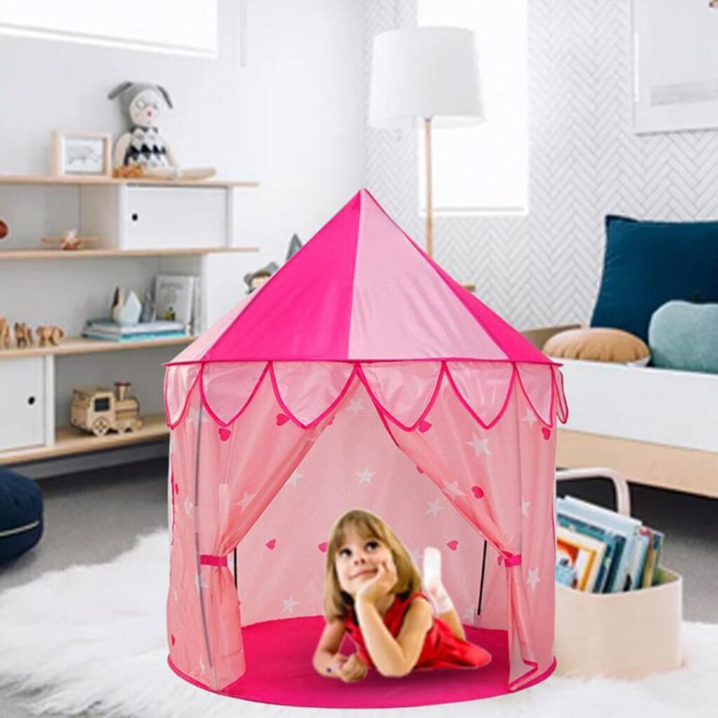 Kids Play Tent Girls Princess Castle for Indoor Outdoor Use, 41''D x 53''H Pink