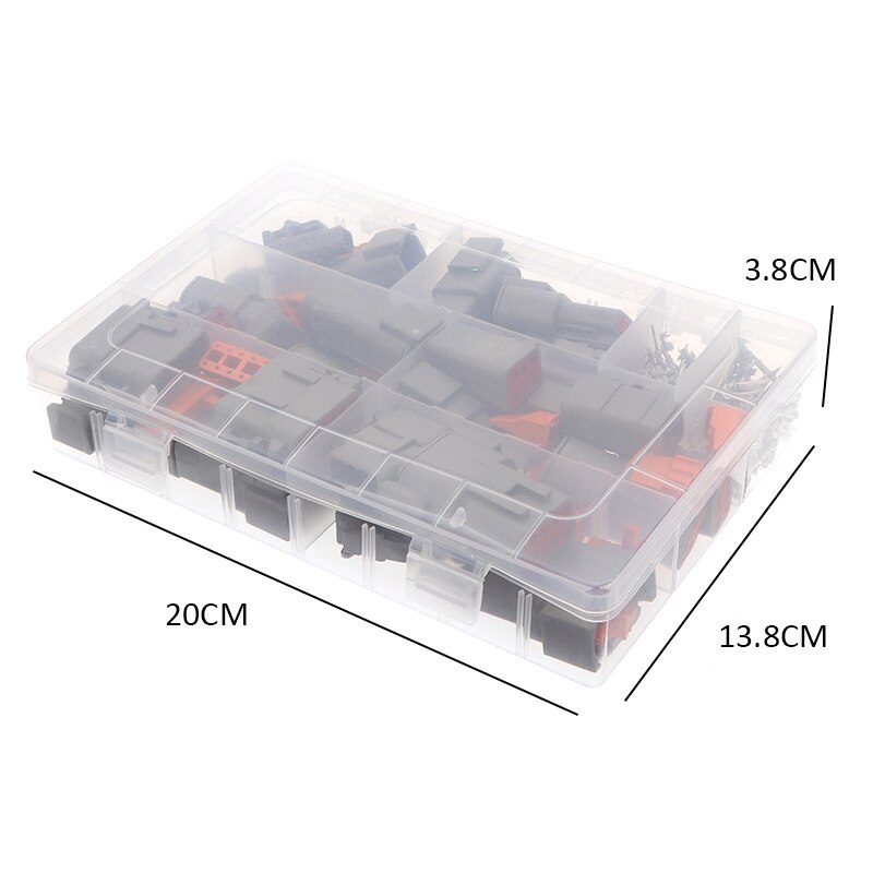 16 Set Waterproof Electrical Connector Kit Metal Terminal Aluminum Plastic Ecu Housing Automotive Sealed Plug with 2-12 Pins