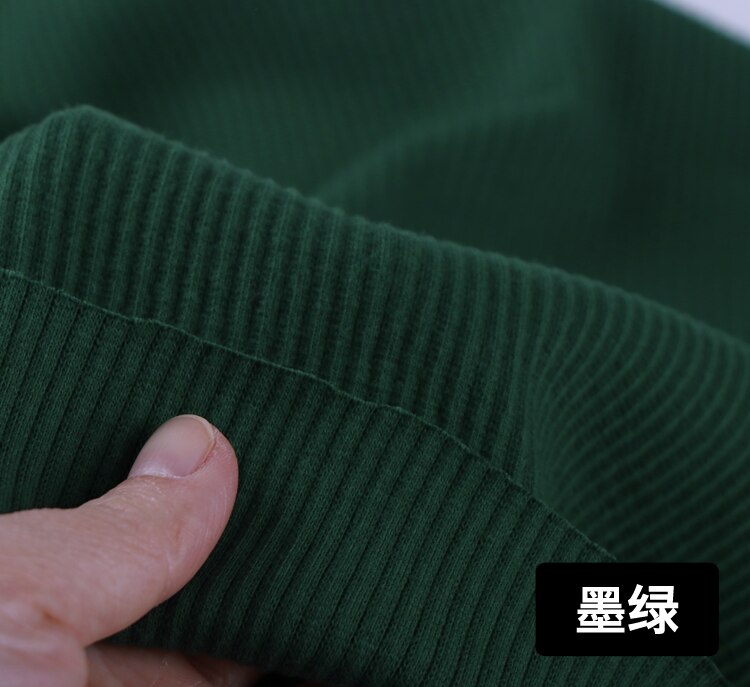 Width 110cm 100% Cotton Stripe Stretch Knit Rib Fa... – Vicedeal