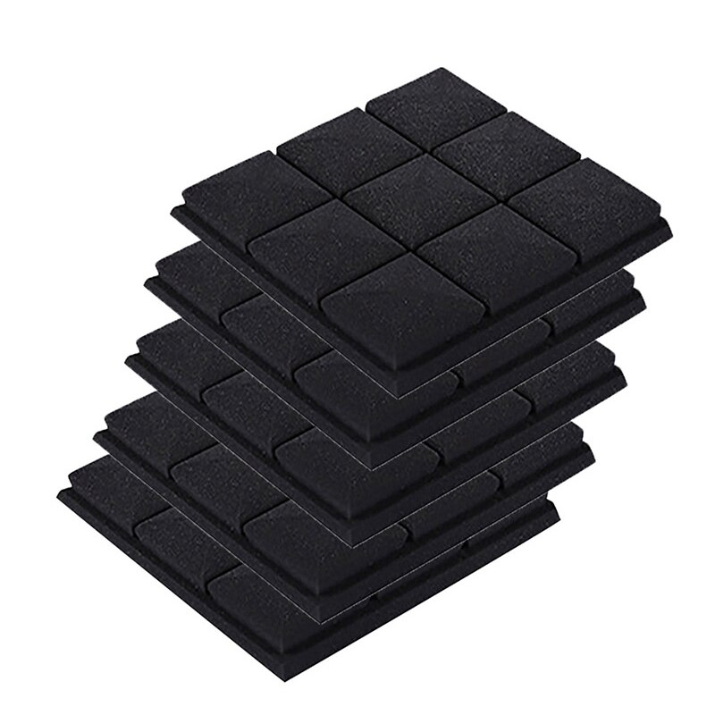 5 Pcs Akoestische Geluiddichte Schuim Geluidsabsorberende Panel Voor Home Studio Ktv 30X30Cm In Voorraad: Black