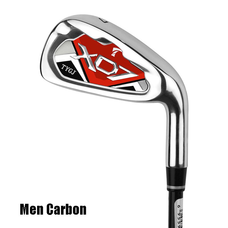 Golf Clubs No. 7 Iron Carbon Beginner Club Male And Female XD7 Outdoor Golf Game: Red Men  Carbon