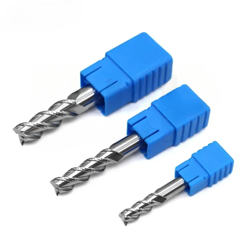 Freesgereedschap met legeringscoating, wolfraamstaal, gereedschap voor cnc-bewerking van aluminium, 3- bladige vingerfrezen, bovenfrees, houtfrees