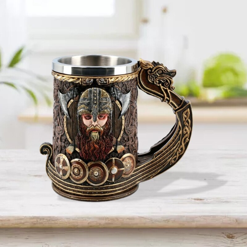 Creatieve Viking Piraat Bier Mok Unieke Koffiekopje Rvs Retro W0YC