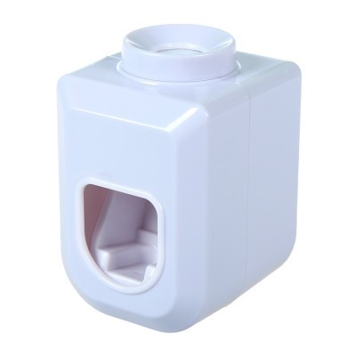 1Pc Hands Free Automatic Squeezer Toothpaste Dispenser Squeeze Out Wall Mount Bathroom Accessories 4 Colors LW031459: White