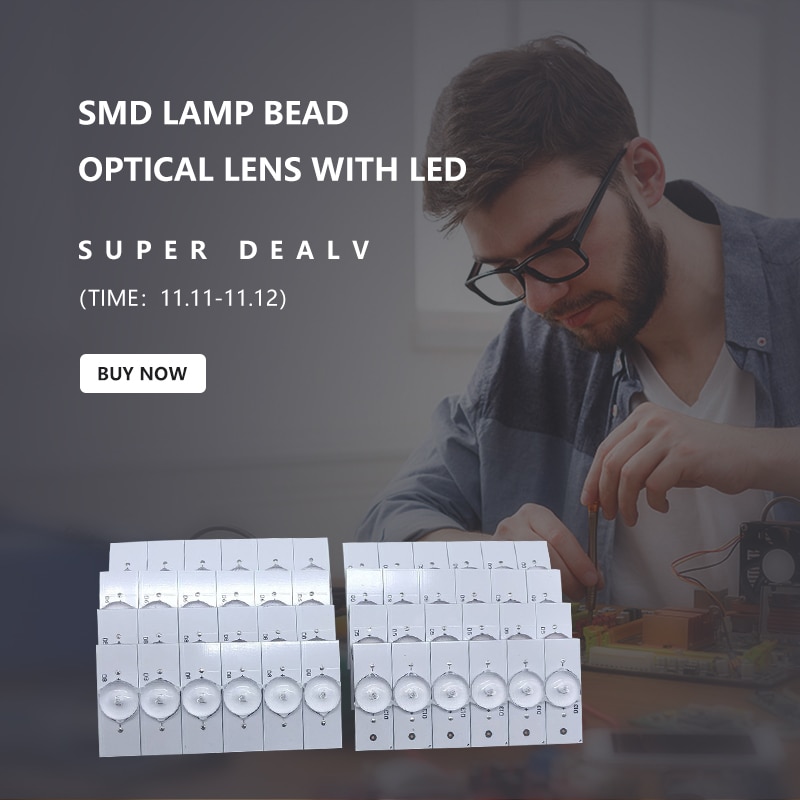 3V 6V SMD Lamp Beads With 2M Power Cable with Optical Lens Fliter for 32-65 inch LED TV Repair Work SMD LED