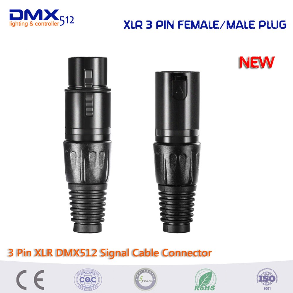XLR 3 Pin Vrouwelijke Jack Of Stekker Connector, DMX512 Signaal Kabel Connector.