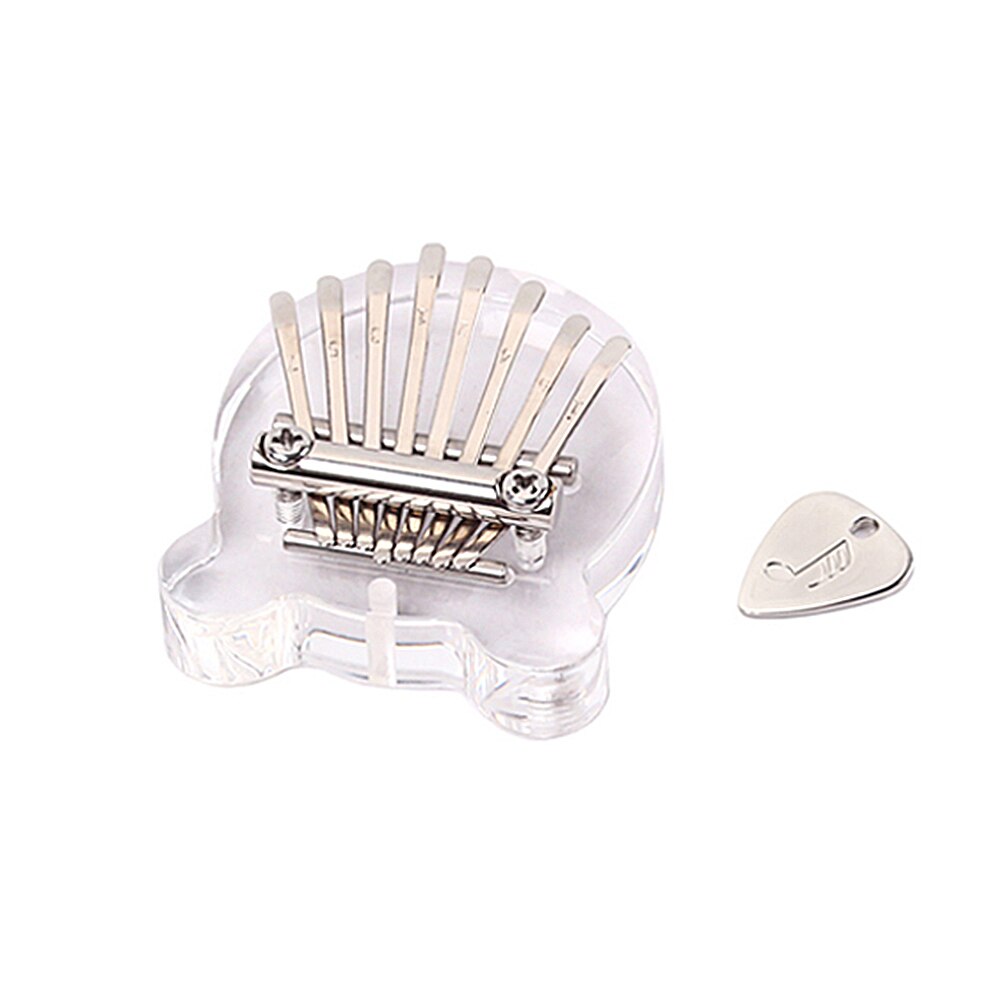 8 Keys Cat Ear Mini Kalimba African Transparent Thumb Piano Music Instrument
