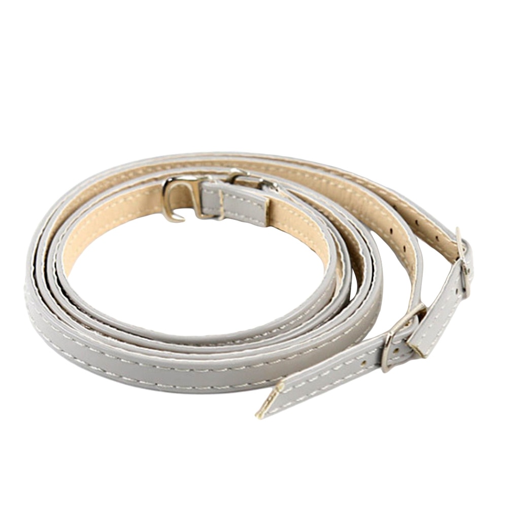 Dames hoge hakken schoenveters pu leer enkel schoenband metalen gespen schoenveters voetverzorging accessoires: Grijs