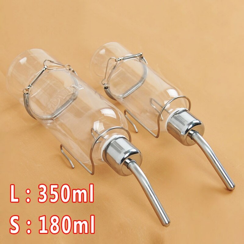 Transparent Pet Self Water Feeder Bottle Hanging Drinking Fountain For Rabbits Hamster Watering Supplies Small Animals Products