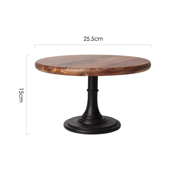 Holz Palette Kuchen Nachtisch Hohe Füße Platte Hochzeit Geburtstag Nachtisch Anzeige Regal Dekoration Nachtisch Tablett Mit deckel Glas Abdeckung: Tablett M