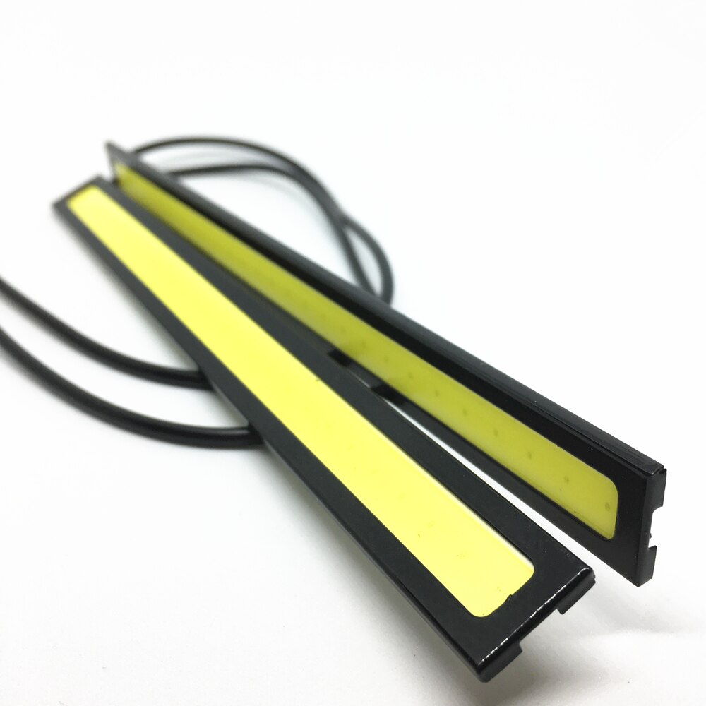 2 Stuks 17Cm Cob Dagrijverlichting Strip Drl Led Rijden Cob Led Bar Aluminium Strepen Panel Auto Werken lights Drl 12V