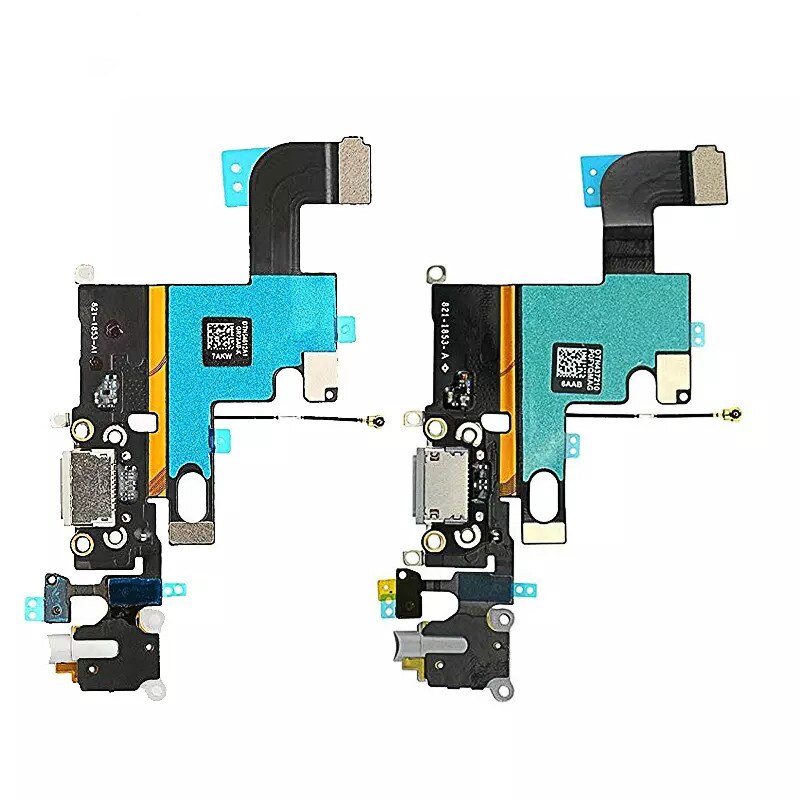Cable flexible de carga de repuesto para iPhone 5 5C 5S 6 6S 7 Plus USB cargador Puerto Dock Plug conector con Cable Flex Mic