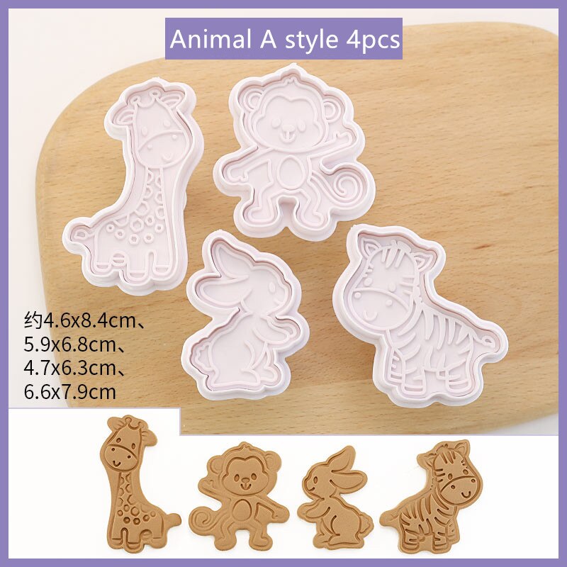 3Pcs Cookie Stempel Biscuit Mold 3D Plunger Halloween/Kerst Cookie Cutters Diy Bakvorm Kerst Formulieren Voor cookies: 3