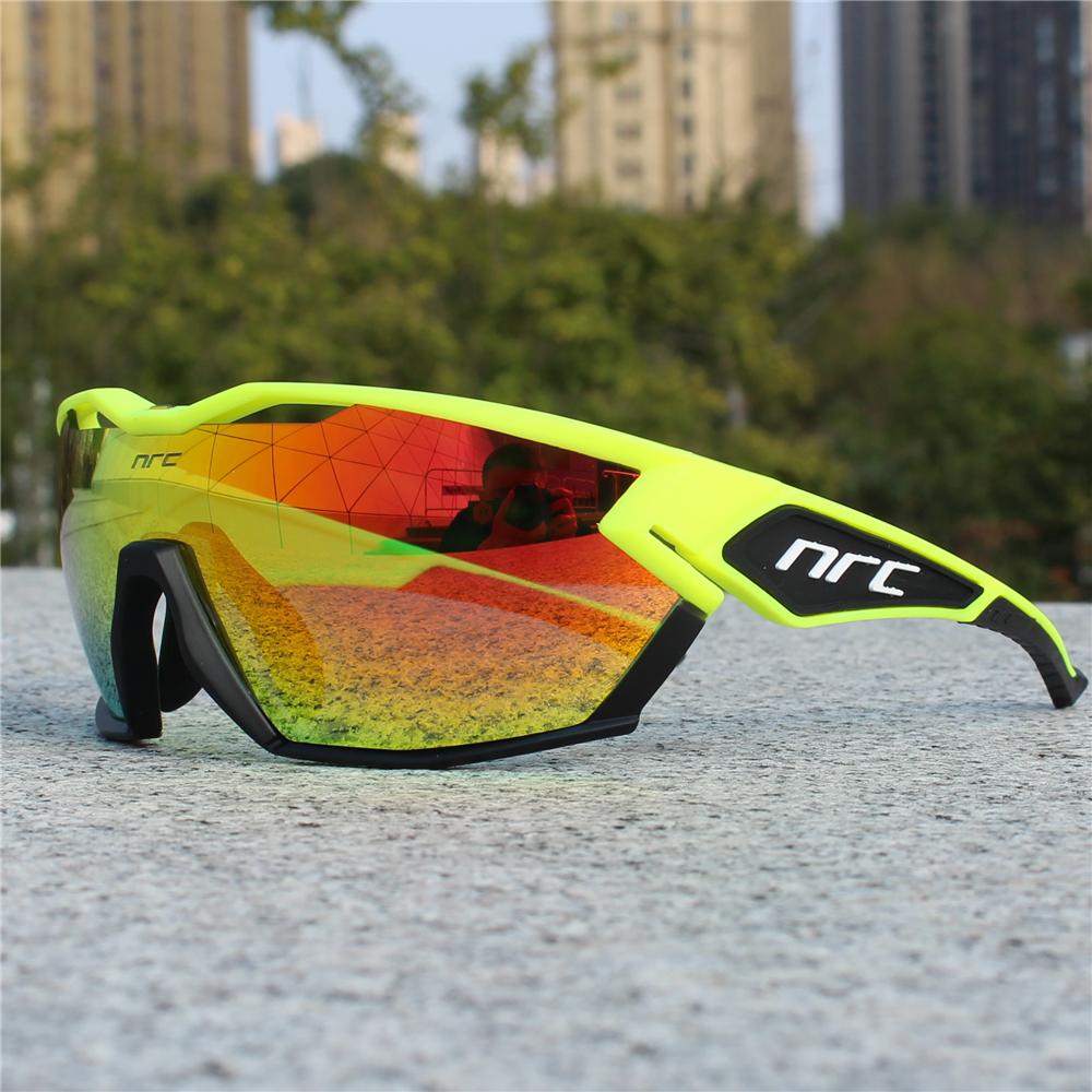 NRC X2 p-ride gafas de ciclismo hombre bicicleta de montaña deporte ciclismo gafas de sol MTB ciclismo gafas mujer: Verde