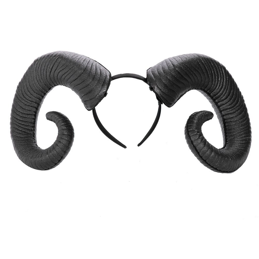 Halloween Props Funny Horns Unisex Cosplay Party Costume Head Accessories Black/White