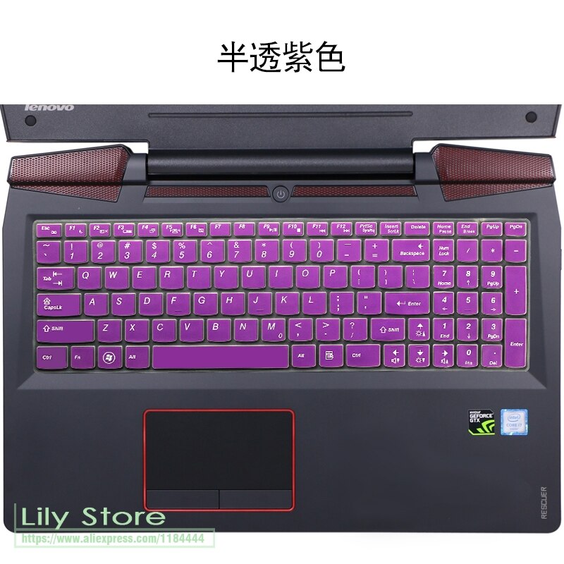 Dla Lenovo IdeaPad 100 300 500 700 900 serii 300-17ISK 700-17ISK Y700-17ISK Y700-17 17.3 cal 17 klawiatura silikonowa pokrywa: purple
