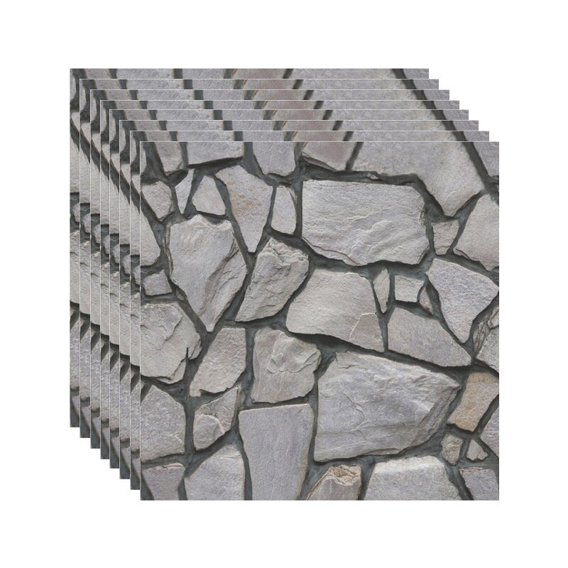 Badeværelse indretning køkken backsplash fliser decals 3d sten mursten selvklæbende tapet boligindretning vandtætte pvc wallstickers: 8 stk