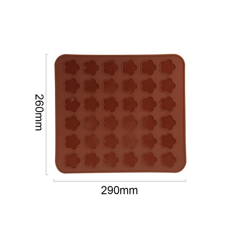 Makron sett macaron silikon matte non-stick bakeform sett 48 kapasitet macaron pot kake dekorere forsyninger hjem: Sjokolade