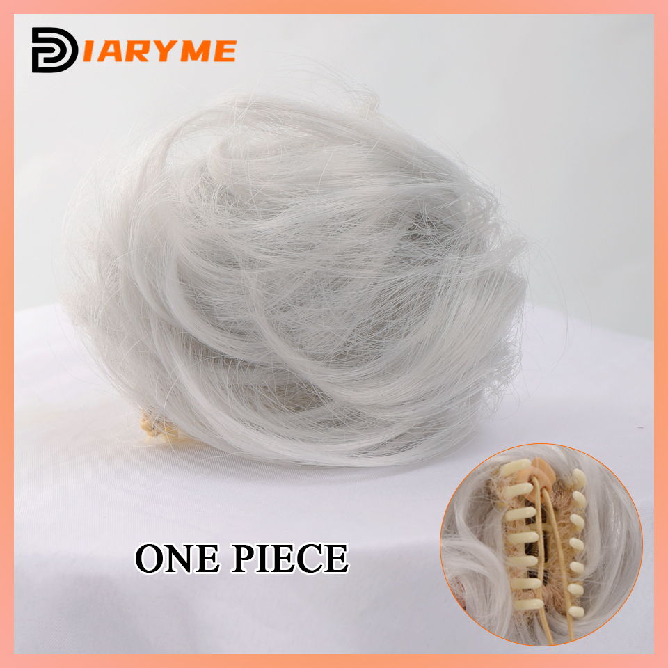 Cosplay Mini Hair Buns Synthetic Chignon Hair Extention Hair Bun Meatball Head Hair Accessories Clip-in Updo Donut Bun heat resi: #2